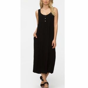 Tavik Rivo Long Tank Dress in Black.